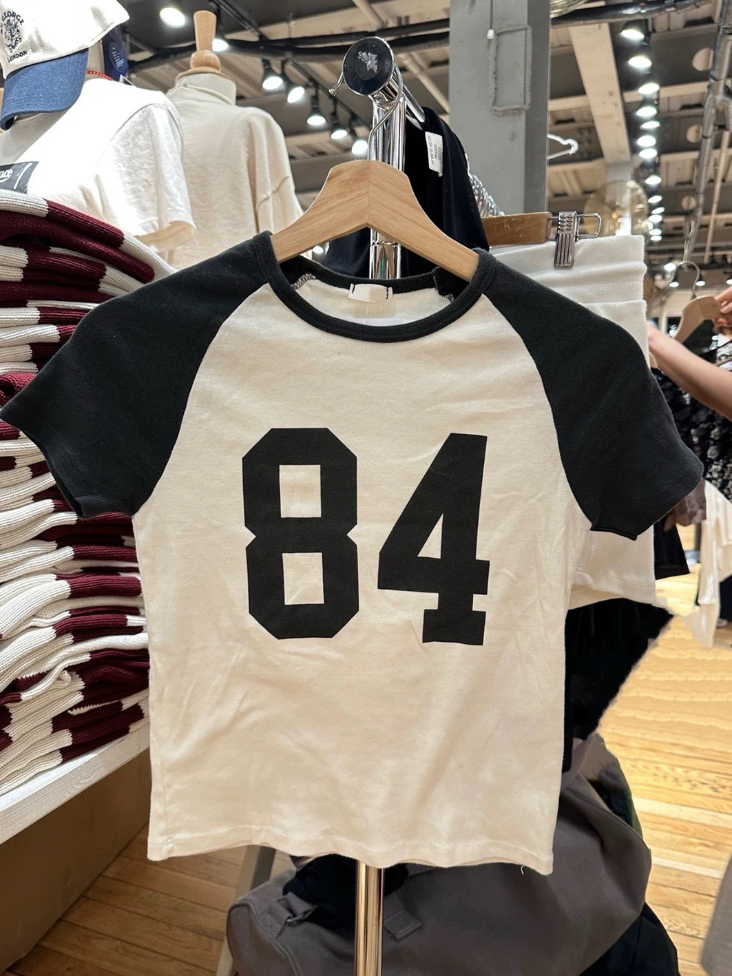 

84 Print Patchwork Short Sleeve T-Shirt for Woman Summer O-Neck Casual Cotton Tshirt Top Y2k Sweet Cute Streetwear Tees Tops