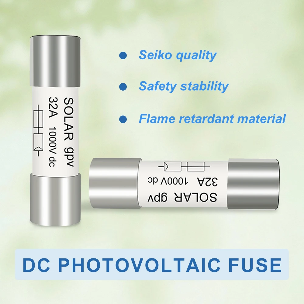 

1000V DC PV Fuse High Voltage For Solar System Overload/Short Circuit Protection 1A 2A 3A 4A 5A 6A 8A 10A 15A 20A 25A 30A 32A
