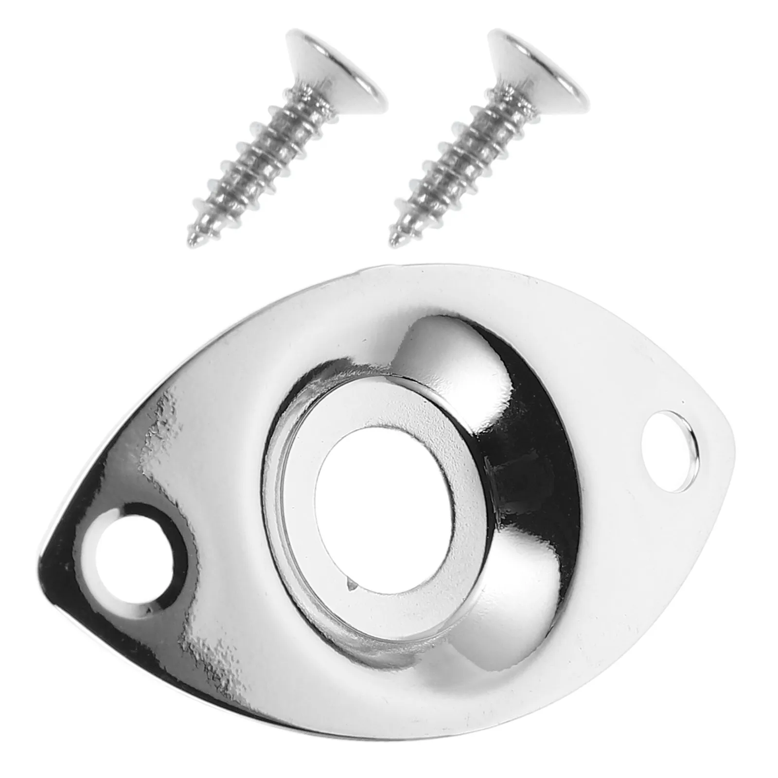 

1Set Metal Electric Guitar Socket Plate Cat Eye Shape Jack Cover for Bass Output Port Protection Replacement Accessory Tool
