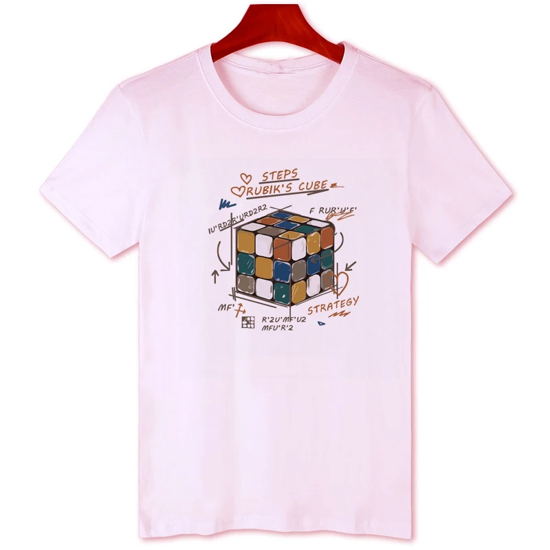 Creative Fashion Magic Cube T-shirt Original Brand Summer Short Sleeve Clothing Men Casual Tshirt Cool Top Tees B029