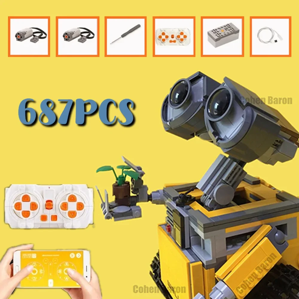 Nuevo Robot RC Motorizado de Alta Tecnología Wall-EING de 687 Piezas, Figuras con Funciones, Bloques de Construcción Técnicos, Juguete para Niños, Regalo