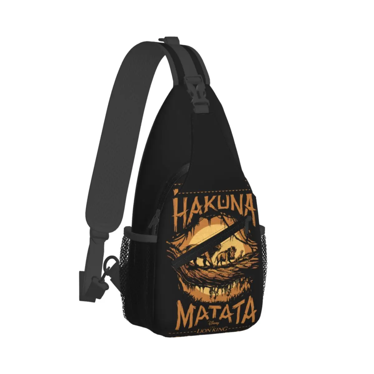 Custom Hakuna Matata Simba Shoulder Crossbody Chest Backpack Shoulder Chest Bags Sling Bag The Lion King Anime Shoulder Backpack