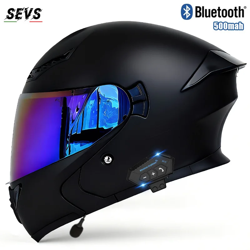 

Мотоциклетный шлем с Bluetooth, одобренный DOT, водонепроницаемый, долговечный, с двойными линзами, мотоциклетный шлем 오픈헬멧 casco moto