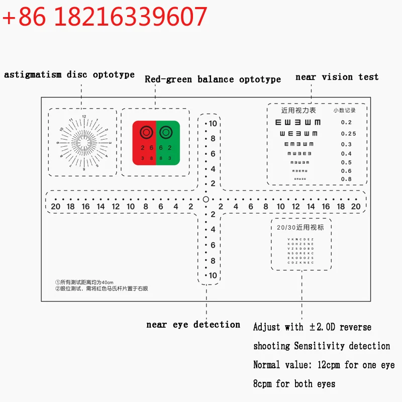 YAO Strabismus AC/A Optometry Test Kit
