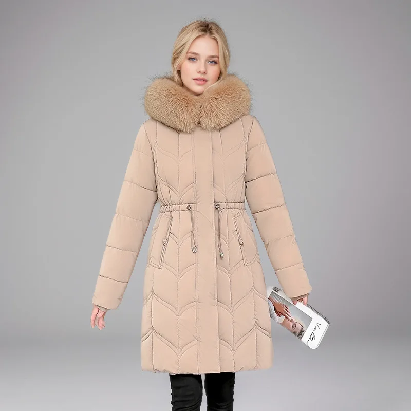 

Women's Cotton-padded Jacket Winter Loose down Coat Mid-Length Korean Style Slim-Fit New Arrival for Women