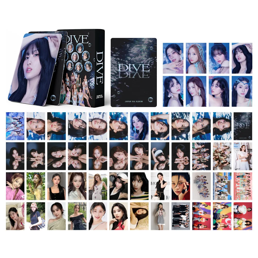 XIURAN 55 Pcs TWICE DIVE Album Lomo Card Kpop Photocards  Postcards  Series