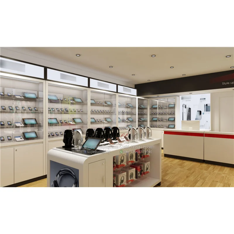 (customized)Professional Computer Showroom Design Electronic Computer Store Interior Display Solution Laptop Showroom Design Ret