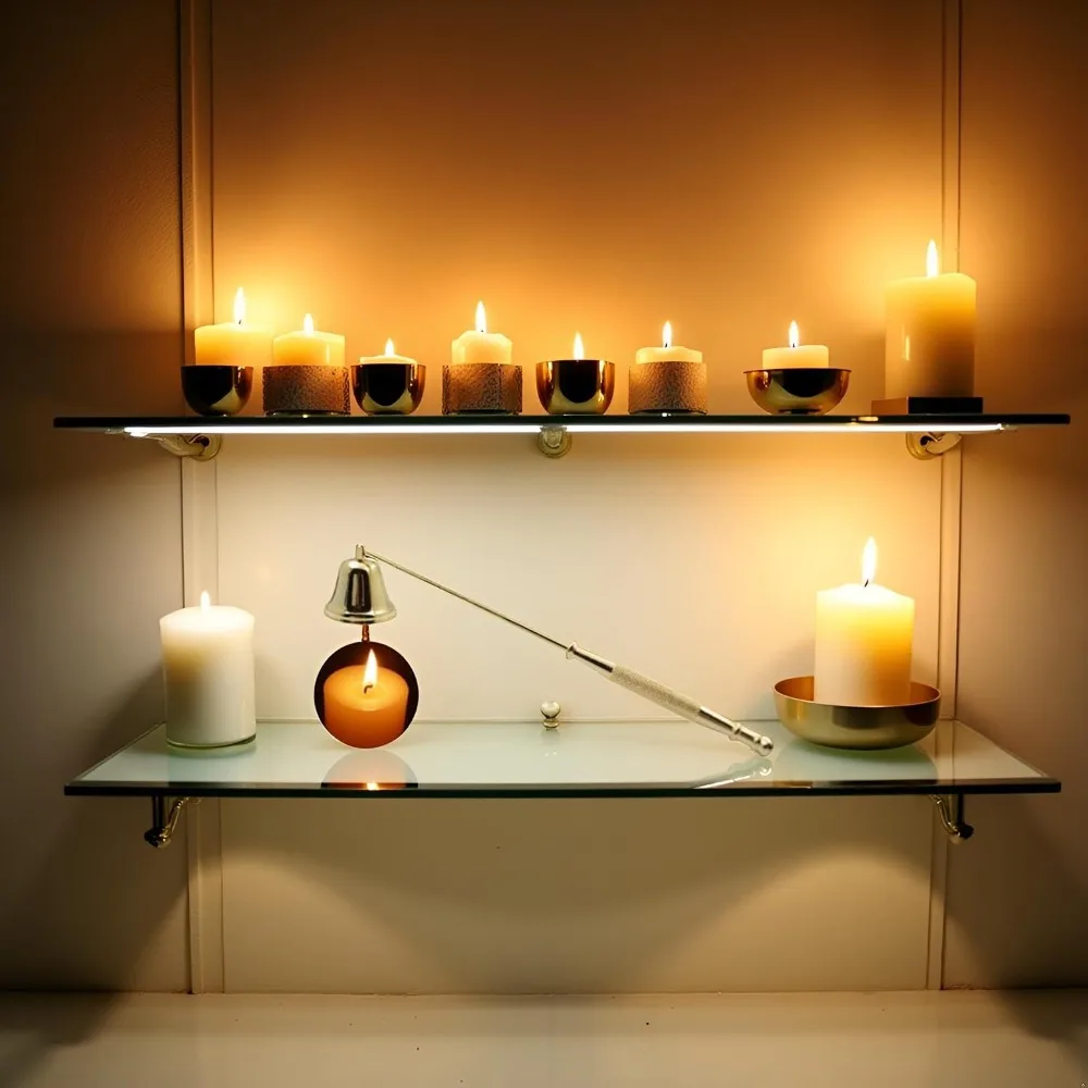

Gold Metal Candle Snuffer with Long Handle for Safely Extinguishing Candles Smokeless Candle Wick Snuffer Kit for Home Decor Church Wedding Dinner Party Essential Candle Tool Accessory for Taper Pillar Jar Candles in