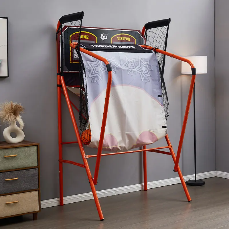 ダブル大人用屋内電子スコアリングバスケットボールフープフィットネスエンターテイメントシューティングゲーム機