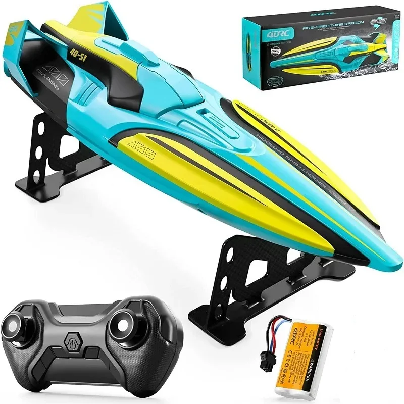 S1 RC Boat Wireless Electric Long Endurance High-Speed Racing Boat 2.4G Speedboat Water Model Children Toy