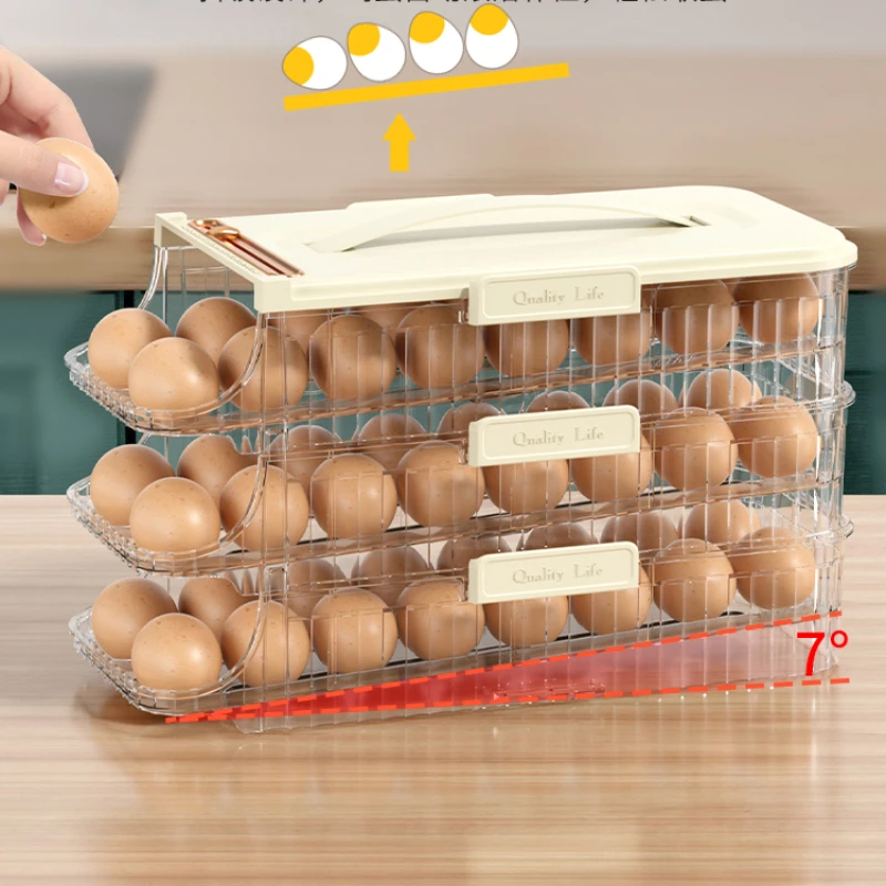 

Egg storage box, refrigerator can stack portable egg box, kitchen egg box