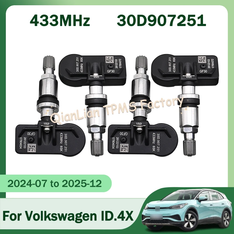 

1/4 шт. 30D907251 TPMS датчик давления в шинах автомобильные аксессуары для Volkswagen ID.4X CC ID.3 Magotan Talagon Tavendor Viloran Sagitar