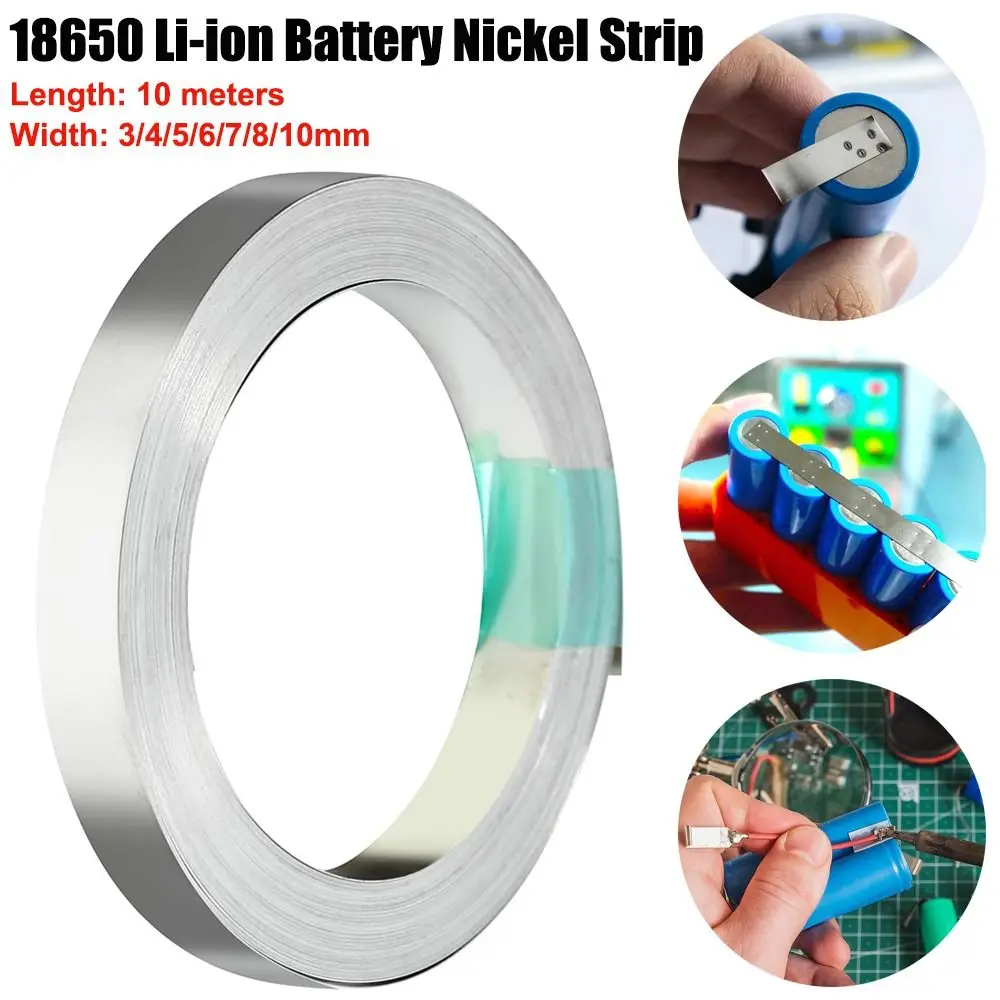 New Nickel 18650 Li-ion Nickel Strip Thickness 0.1mm 10M Pure Nickel Strip Li-Po Battery Connector Battery Welders