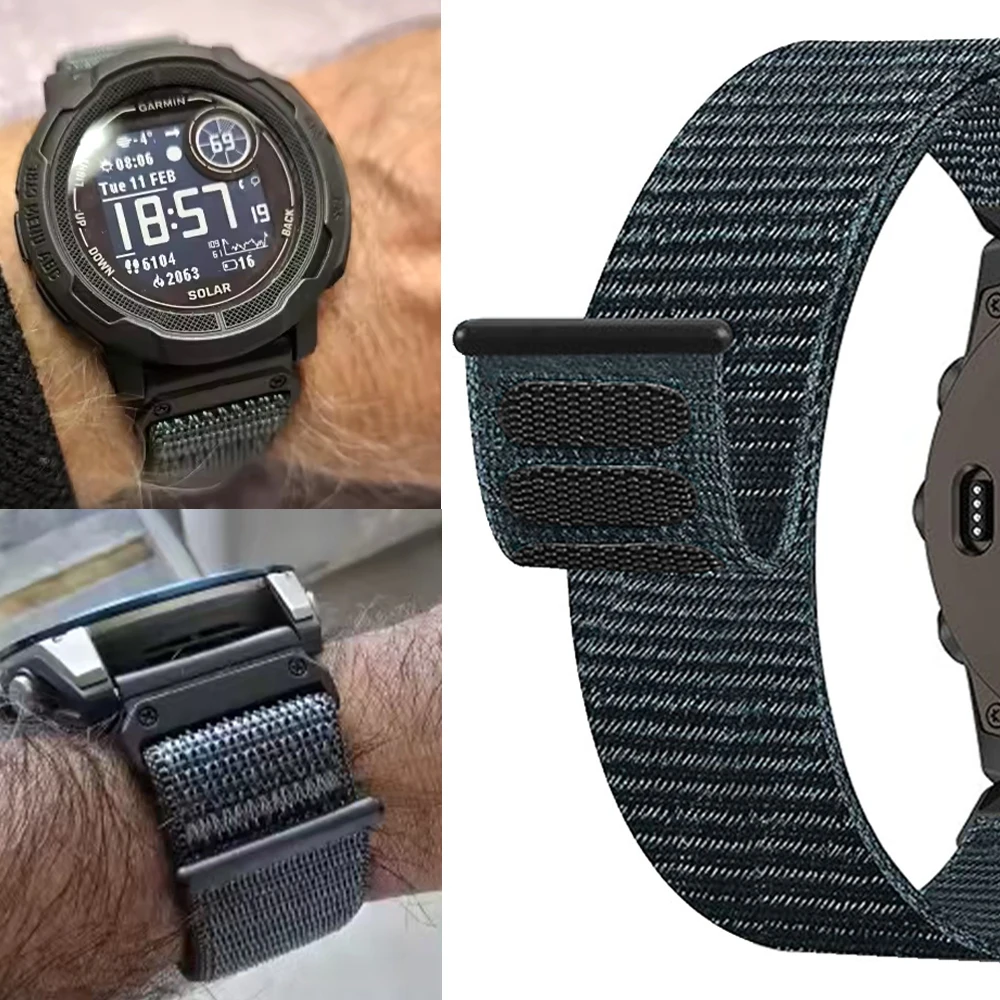 22mm 26mm QuickFit Nylon Sports Band For Garmin Tactix7 Epix Gen2/Pro Enduro 3 Fenix 8 pro 51mm 47mm Woven Loop Breathable Strap