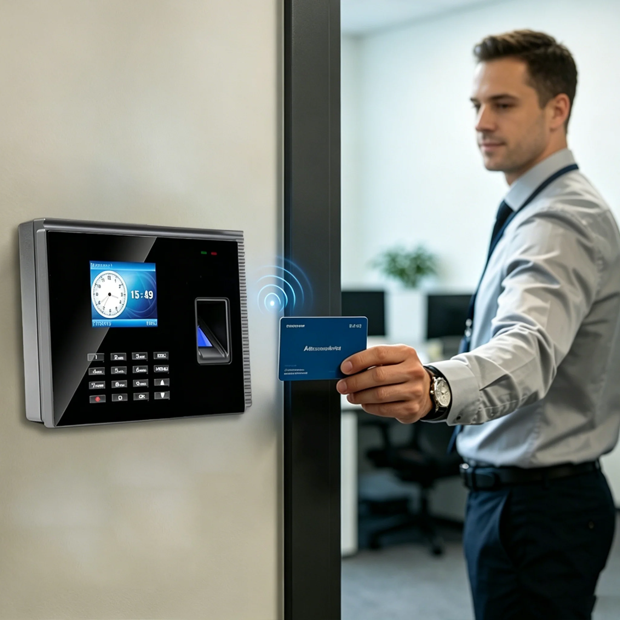 2.8 Inch Fingerprint ID Card Password Smart All in One Employee Time Clock Terminal for Office Factory School