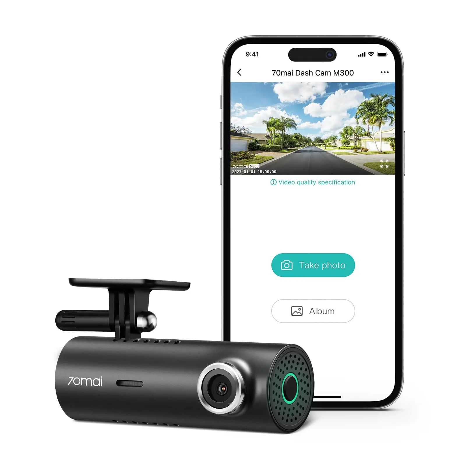 

Видеорегистратор 70mai Smart Dash Cam 1S, 1080P Full HD, Автомобильный видеорегистратор Sony IMX307, встроенный G-датчик, WDR