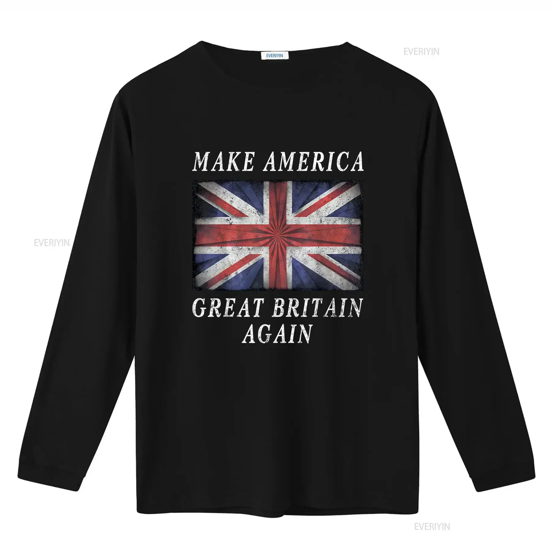 Make America Great Britain Again T Shirt Funny 4th Of July Patriotic Design vintage Washed Top For Everyday Wear Breathable