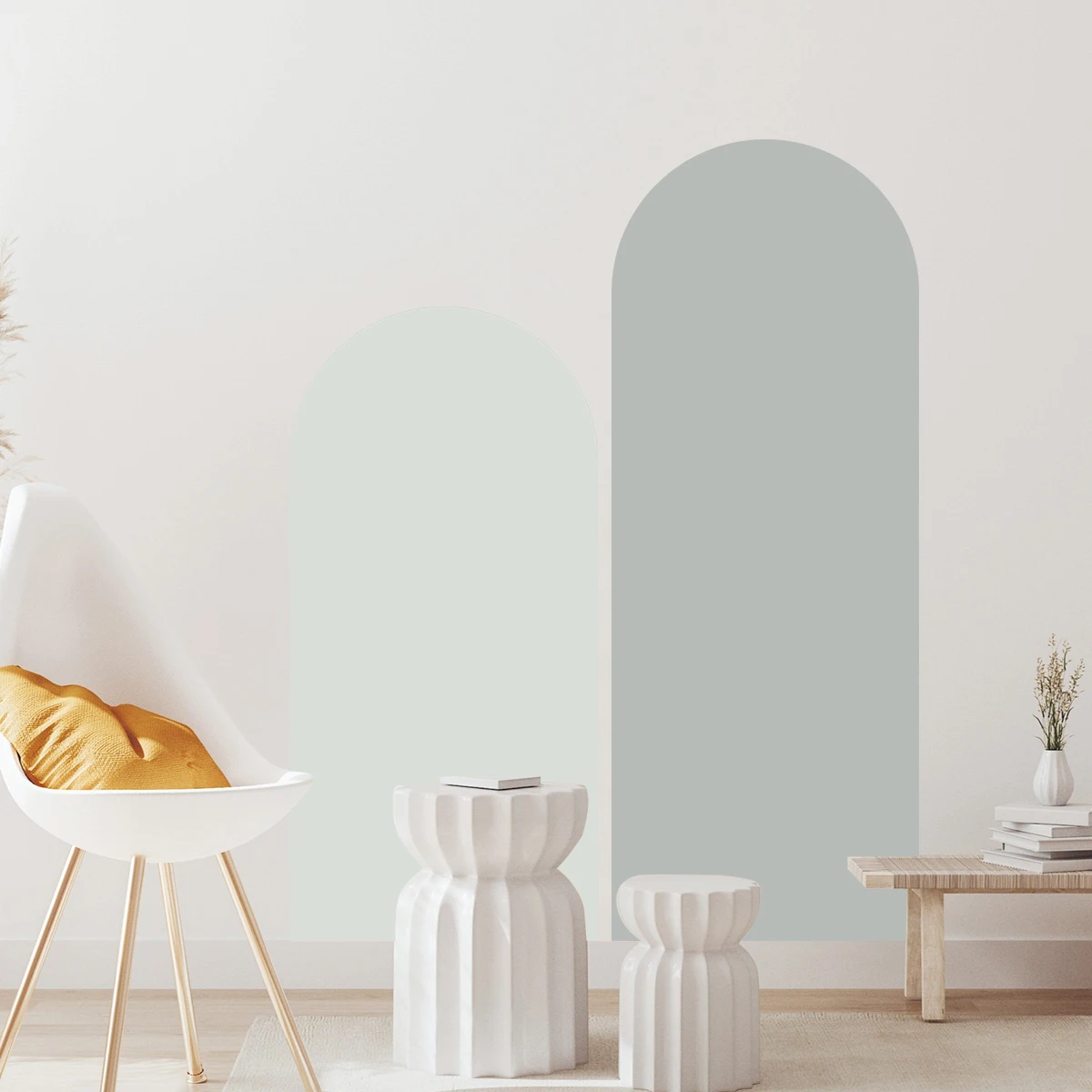 

Double tone arched self-adhesive wall sticker, suitable for decorating room and bedroom facades