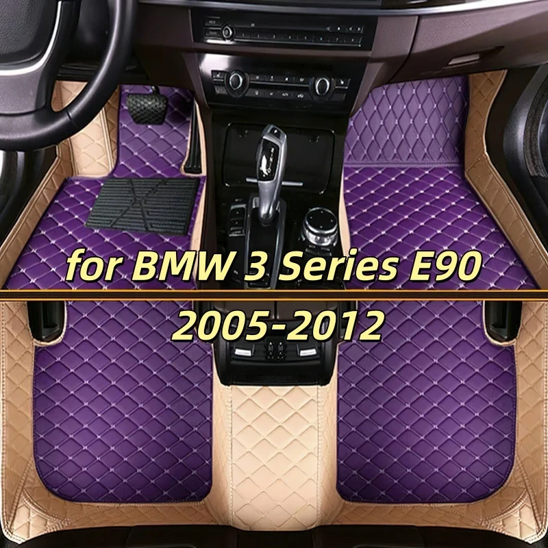 Floor Mats for BMW 3 Series E90 2005 2006 2007 2008 2009 2010-2012 Custom Fit Waterproof Automotive Car Accessories interior