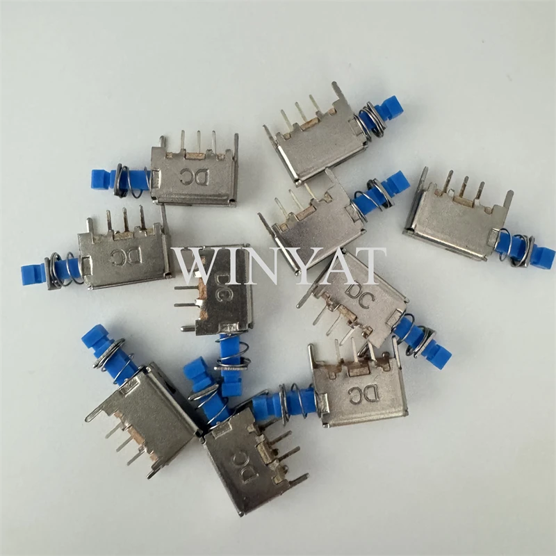 10PCS PS-12E05 Blue 3 Feet 2 Fixed feet self-locking Small A03 Power Connector Key Switch A03 PS12E05