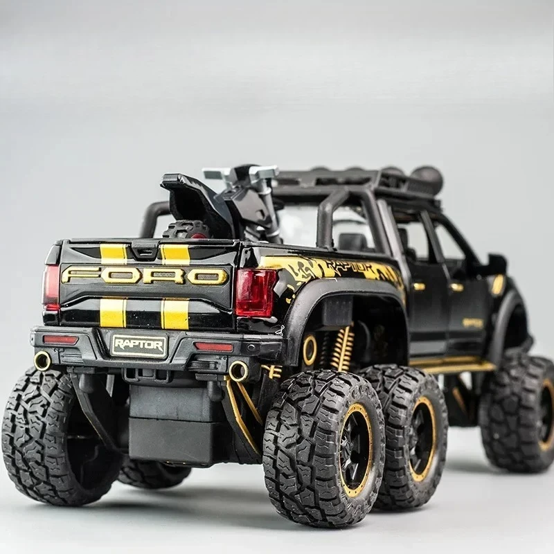 

1:28 литая под давлением модель автомобиля из сплава с большим колесом и звуком, световой автомобиль с откатным механизмом, игрушки для детей, рождественские подарки