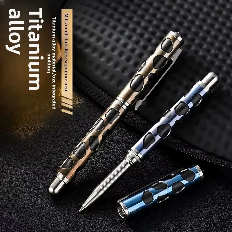 Titanium Alloy Multi‑Function Tactical Pen Tungsten Steel Tip Self‑Defense EDC Tool for Camping Hiking Outdoor Men Gift - view 3