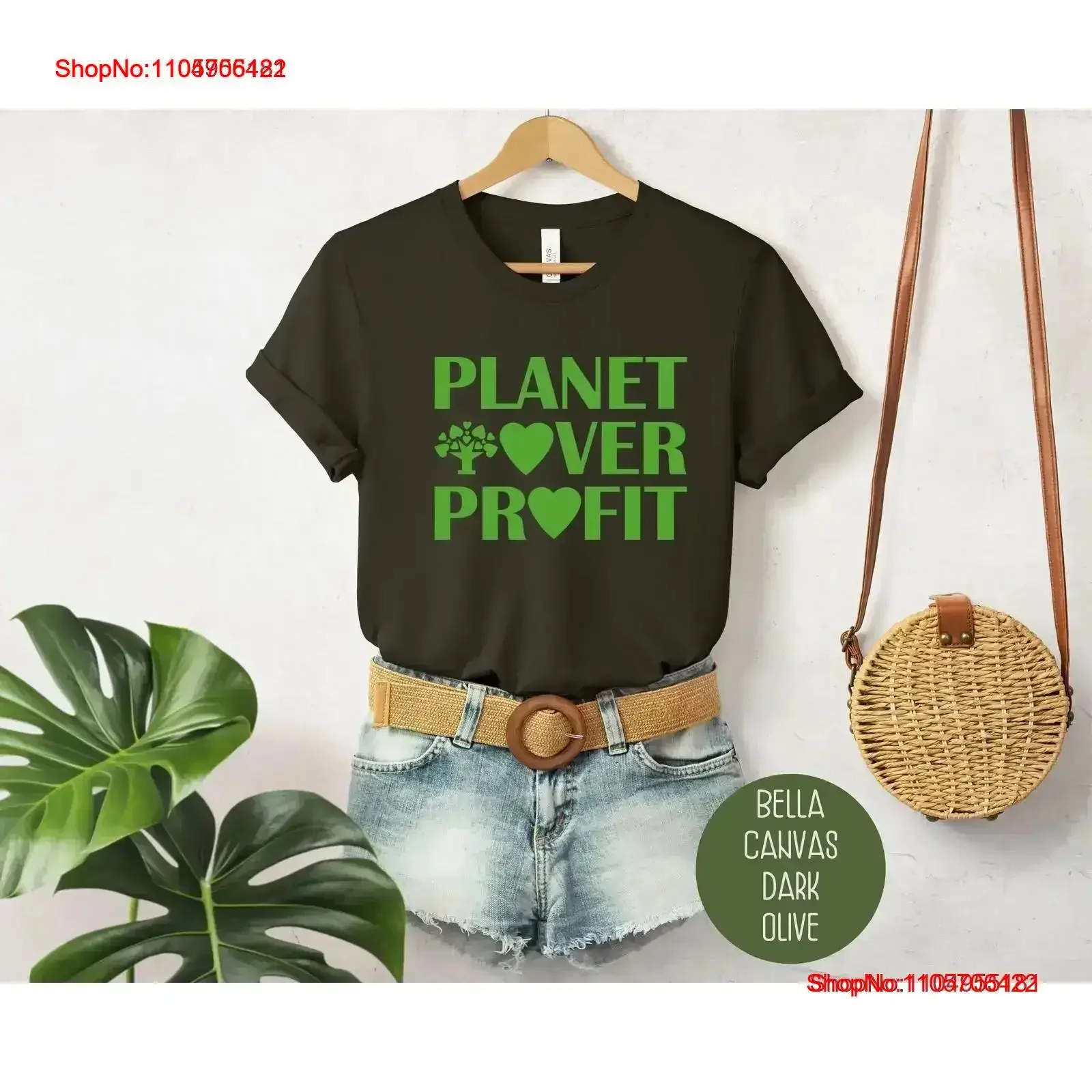 Planet Over Profit Environmental Earth Day T Shirt Social Justice Clothing Save the Protect Oceans Our Forests Activist
