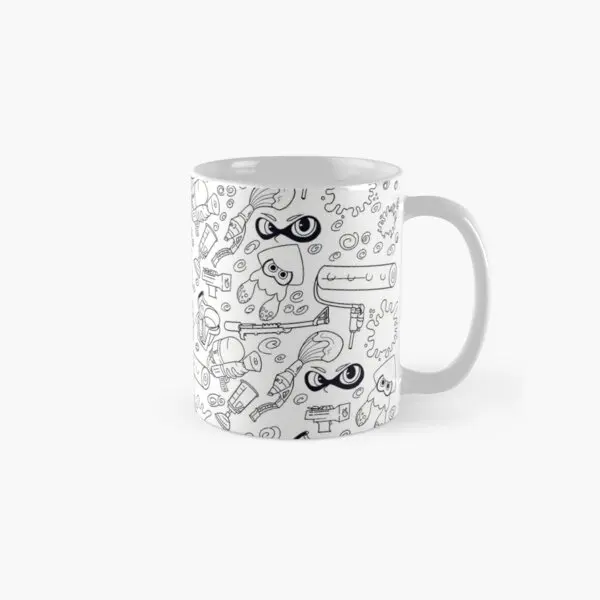 Splat N Guns Classic  Mug Cup Handle Round Picture Drinkware Image Photo Coffee Tea Design Printed Simple Gifts