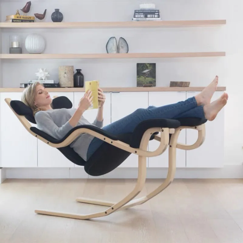 كرسي هزاز كسول شرفة كرسي الترفيه غرفة المعيشة المنزلية كرسي من الخشب الصلب