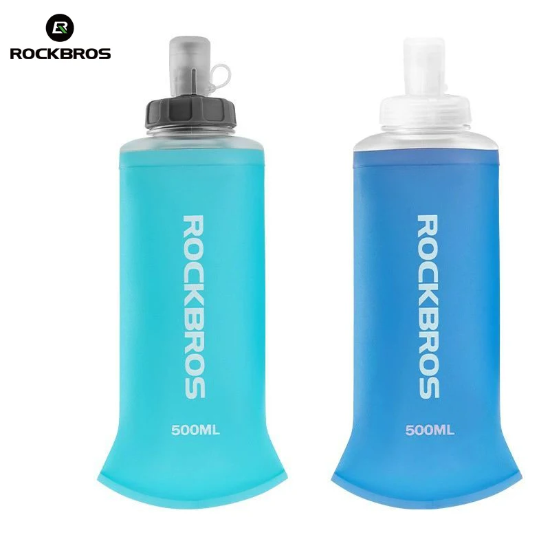 

ROCKBROS 500ml Soft Flask Collapsible Foldable TPU Water Bottle for Outdoor Sports Hydration Running Hiking Cycling Water Bottle