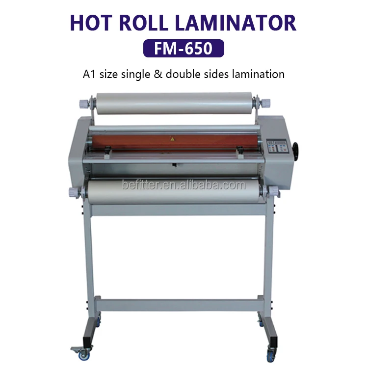 FM-650 Electric Automatic Desktop Thermal Film Hot Roll Laminating Machine For Paper Lamination A3/A4 Hot/Cold Laminator