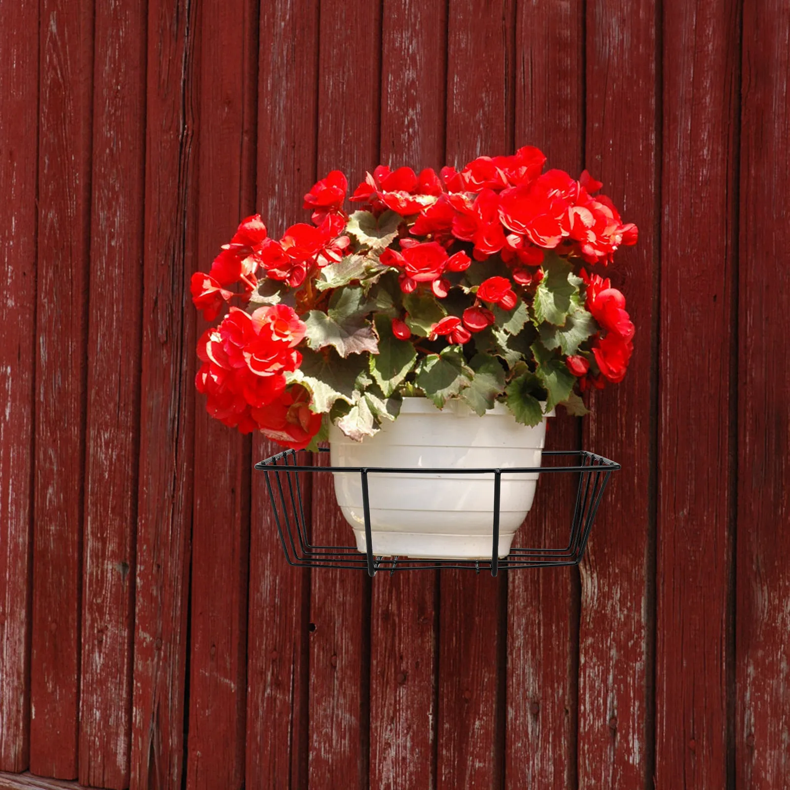 

1Pcs Decorative Ironwork Flower Holder Premium Hanging Bonsai Shelf for Railing Mounted Garden Pot Rack Outdoor Use