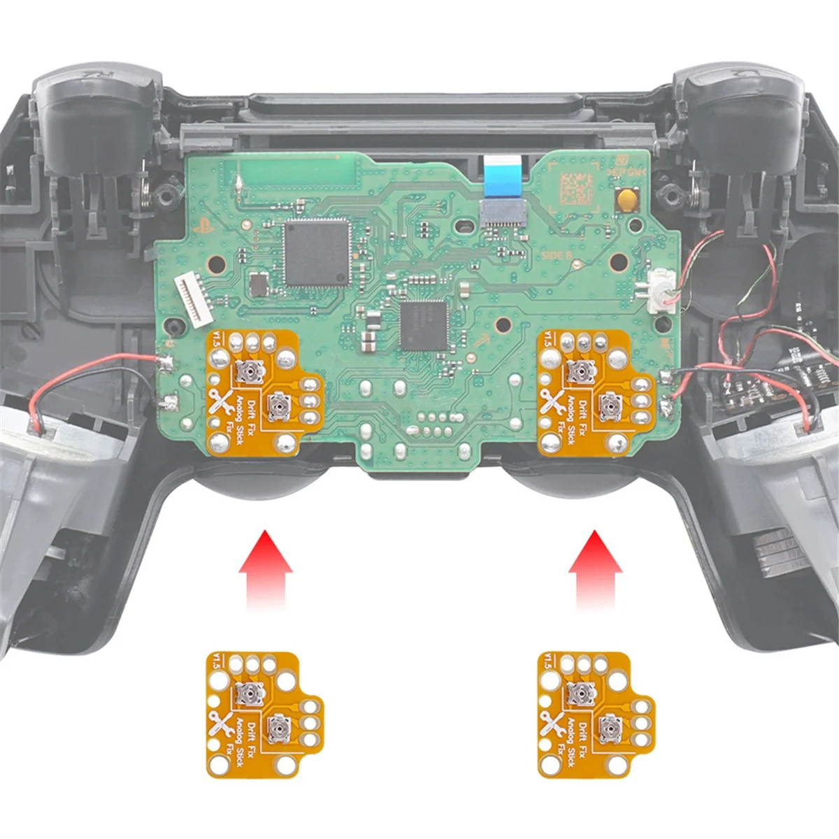 10 pçs gamepad joystick deriva placa de reparo controlador analógico polegar vara deriva fix mod para ps5 ps4 xbox um/série s/x, bdh