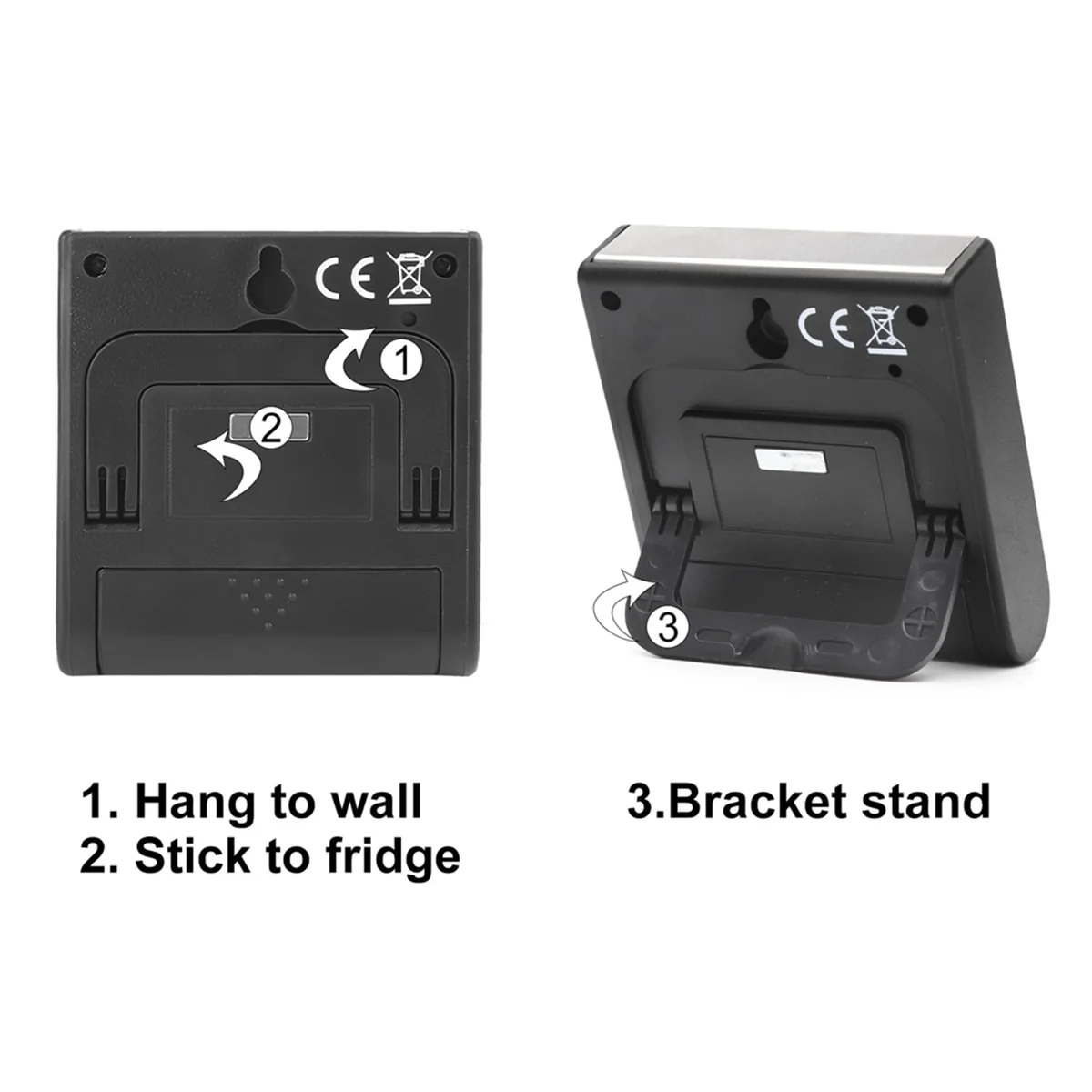 ONCE 2pcs Kitchen Timer Digital Timer Kitchen Timer Stopwatch Digital Timer with Magnet Egg Timer Digital Kitchen Clock