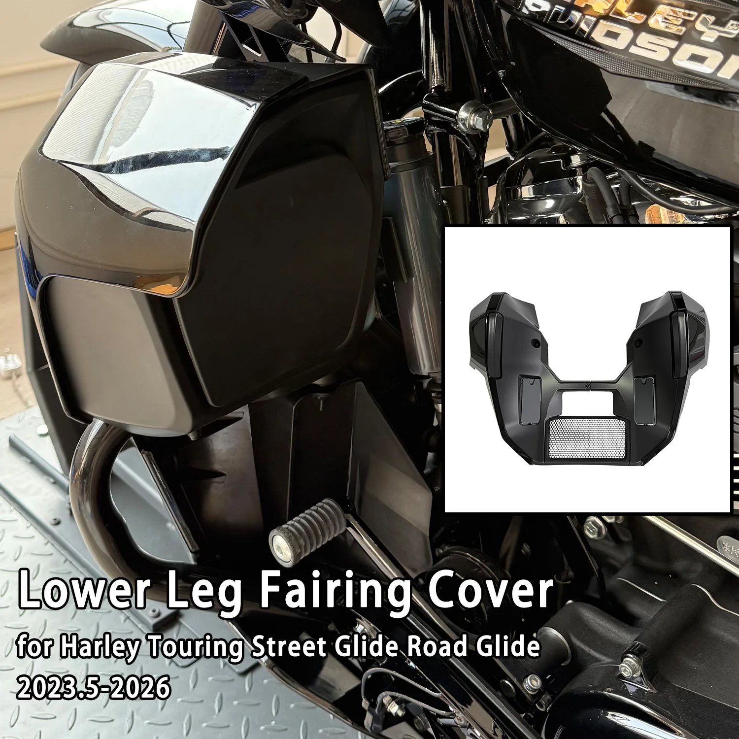 

Бесплатная доставка! Новый комплект удлиненных обтекателей нижней части кузова и спойлеров для Harley Touring Street Glide Road Glide 2023.5-2026.