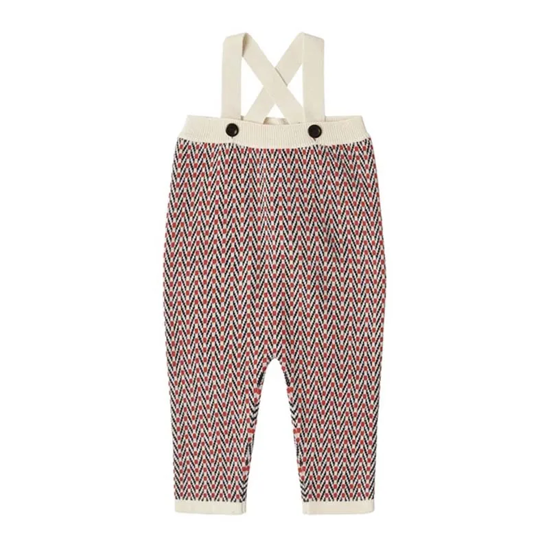 PER-SALE 2025 Autumn Girls Romper Girls Knitted Checkered Overalls Baby Girls Wool Romper Winter Clothes Kids Boys Overalls