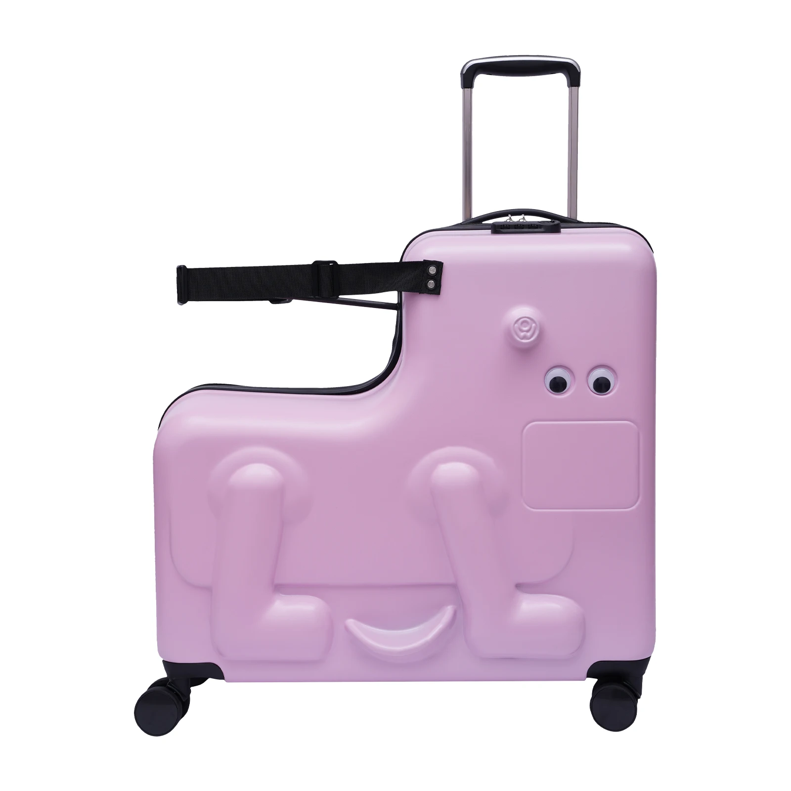 Mala Rosa Ride-On com cinto de segurança retrátil, divertido e seguro Travel Gear, 24"