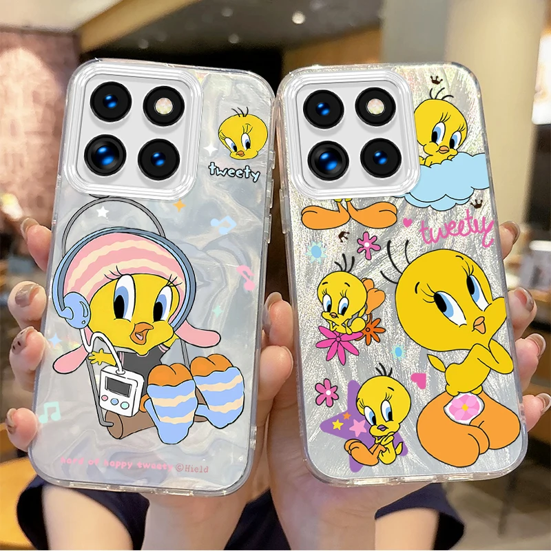 Lovely Tweety Bird Cartoon Phone Case For Xiaomi 15 Pro Case Poco X6 X3 F6 M6 M4 Pro C75 13T 14T 11X 11 Lite Hard Gradient Cover