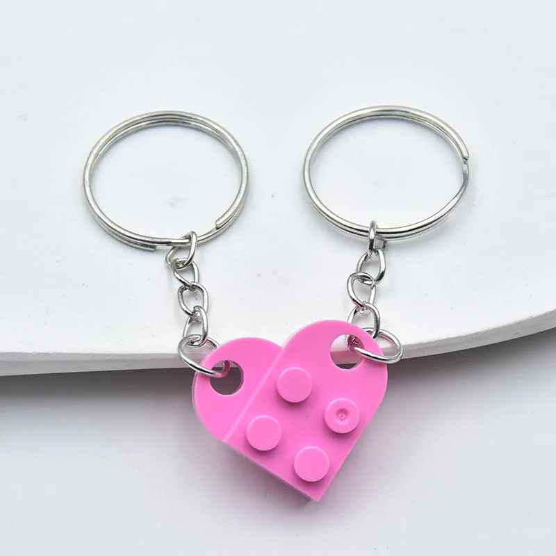 Couple Heart Keychain for Valentine\'s day Anniversary Gifts for Boyfriend and Girlfriend Red Heart Key Ring Christmas Gift