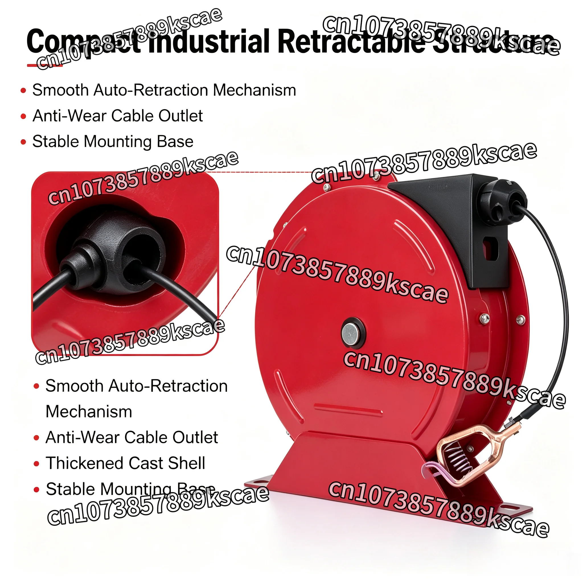 Electrostatic Discharge Grounding Cable Reel Retractable Anti Static Wire Winding Safety Equipment