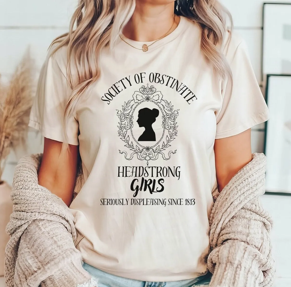 Society Of Obstinate Hedstrong Girls T Shirt Jane Austen Pride And Prejudice FeminisT Booknerd