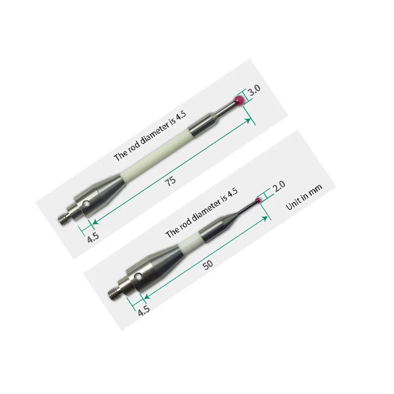 CNC machine tool measuring needle TC60 high-precision 3.0 ruby measuring head M4 ceramic rod model 143419