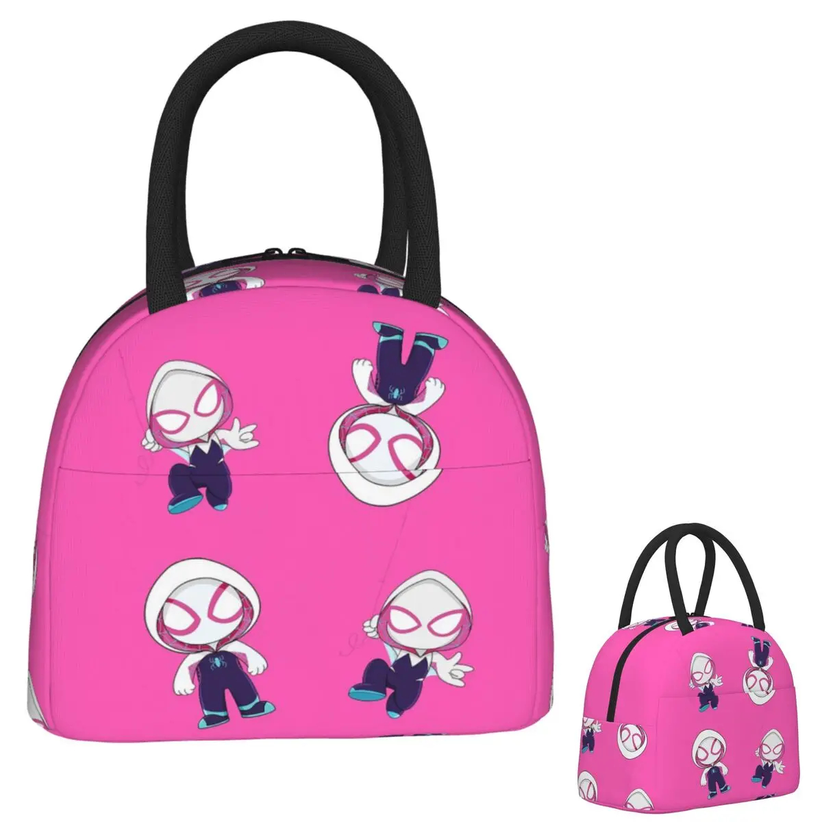 

Ghost Spider Lunch Bags Insulated Bento Box Portable Lunch Tote Leakproof Picnic Bags Cooler Bag for Woman Kids Travel