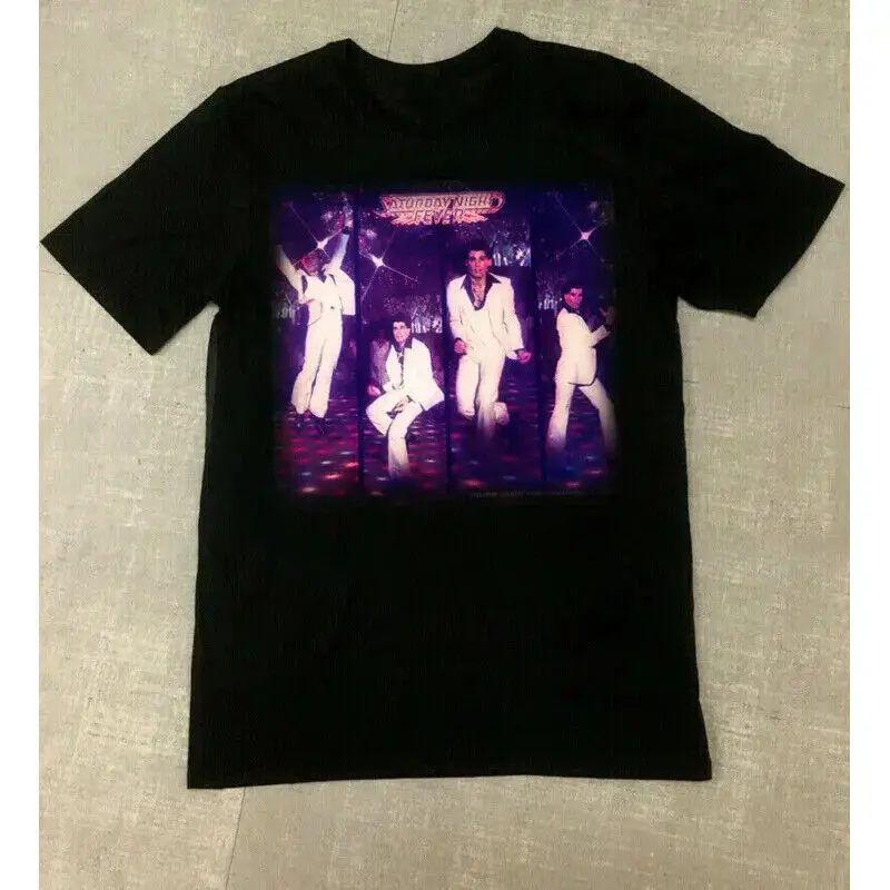 70s John Travolta Saturday Night Fever Bee Gees Disco Unisex T-Shirt Full Size