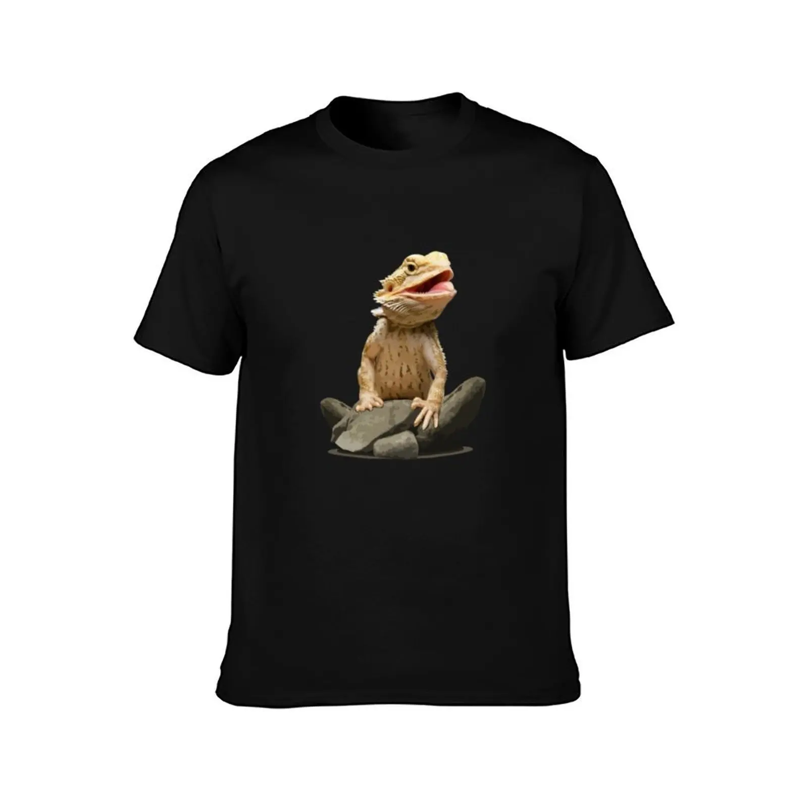 Bearded Dragon Reptile Pet Lover T-Shirt Basic Solid Color Casual Tee Shirt T-Shirt