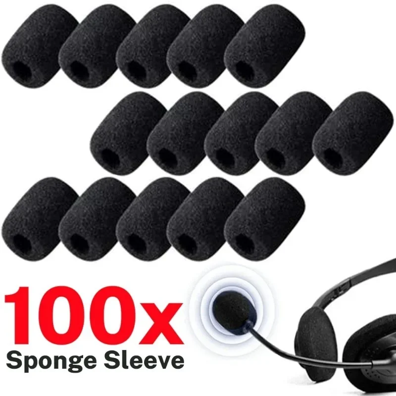 100/80/50/10PCS Microphone Replacement Foam Covers Windscreen Sponge Windshields for Headset Microphone Lapel Lavalier Mic Cover