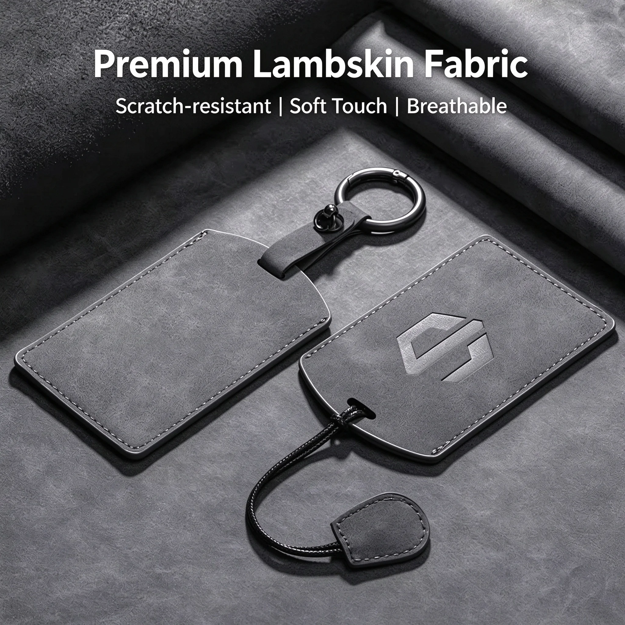 Car Key Card Case Auto Smart Key Pouch Car Key Protector Sleeve Suede For Leapmotor C10 C11 T03 B10 C16 Lafa5 B03X