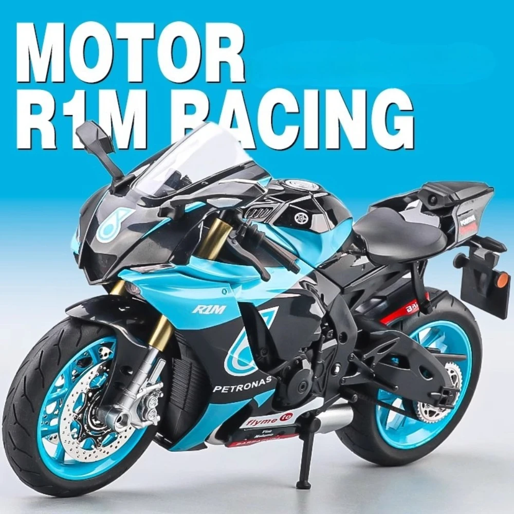

1:9 R1M SUZUKI GSX-1000R Motorcycle Model Toy Alloy Diecast Supportable Tripod Simulation Off-road Motor Models Toys Kids Gifts