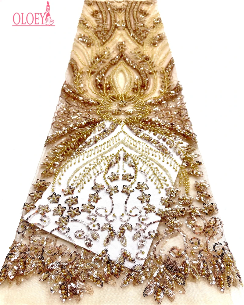 

Elegant Soft Mesh Sequined Lace Fabric with Beads for Wedding Evening Dress - Latest Quality from Austria