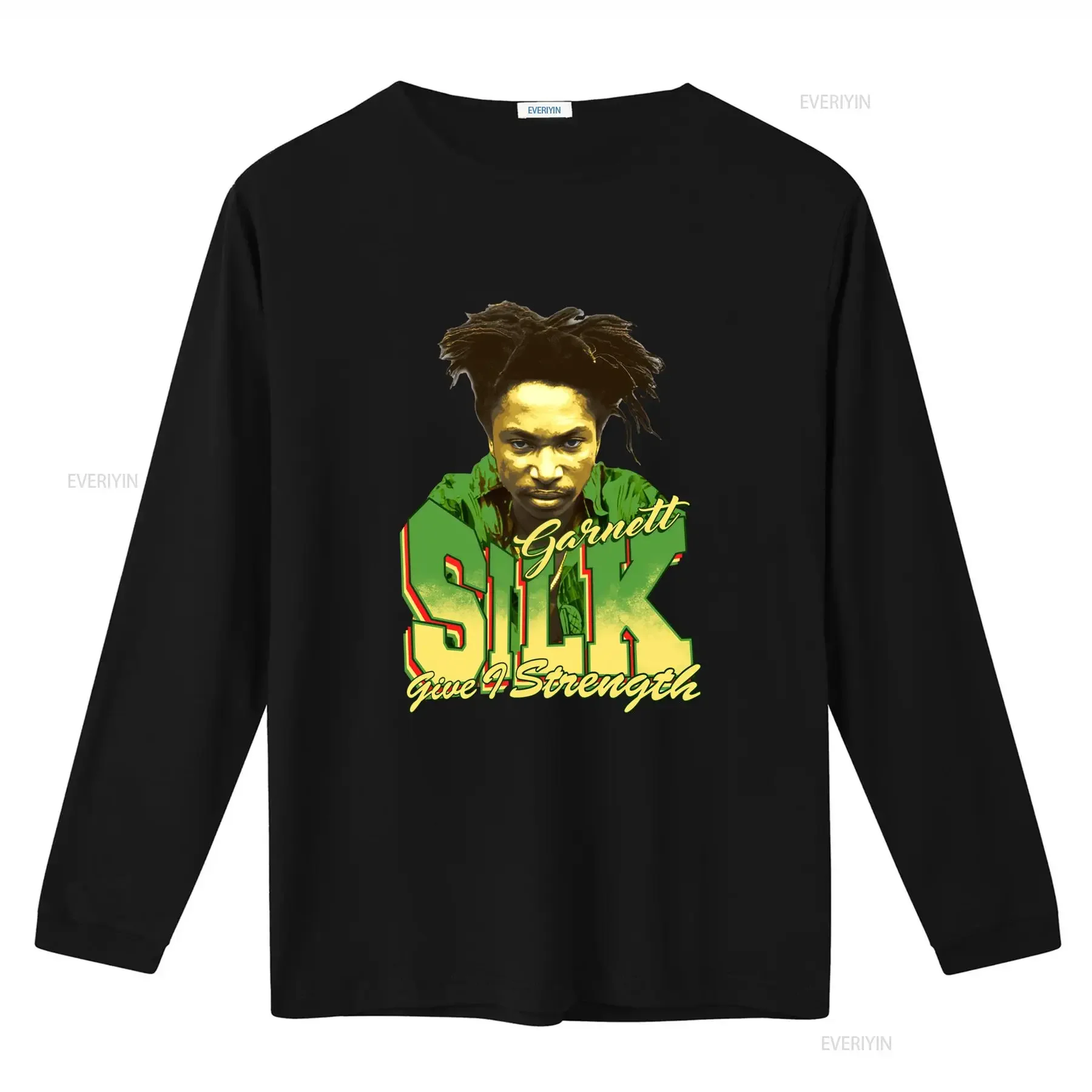 Garnett Silk T Shirt Give I Strength Jamaica Reggae Dub Style  vintage Washed Casual Slightly Breathable streetwear fashion